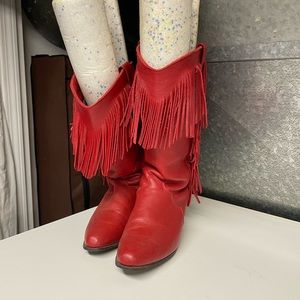 Red cowboy boots